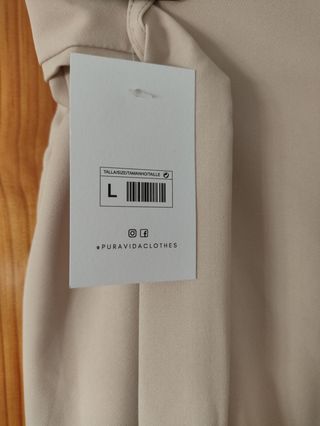 Pantalón vestir beige