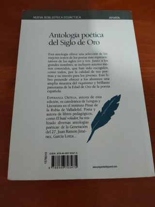 Antología poética del Siglo de Oro (Nueva Biblioteca Didactica/ New Didactic Library) (Spanish Edition)