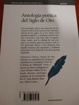 Antología poética del Siglo de Oro (Nueva Biblioteca Didactica/ New Didactic Library) (Spanish Edition)