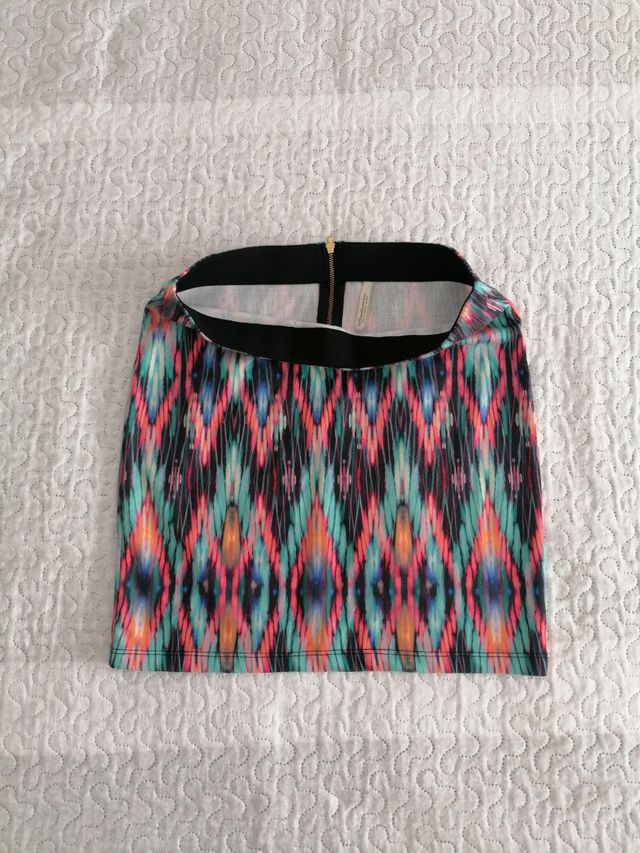 Minifalda estampada Stradivarius