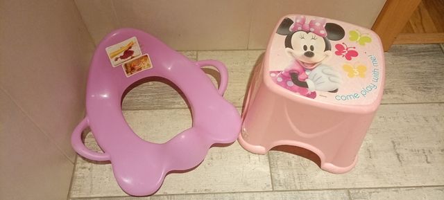 Lote alzador Minnie de 20cms y reductor WC niña