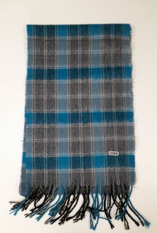 Sciarpa unisex turchese a quadri