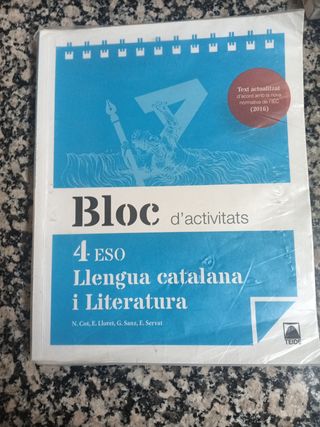 Bloc d'activitats. Llengua catalana i literatura 4 ESO