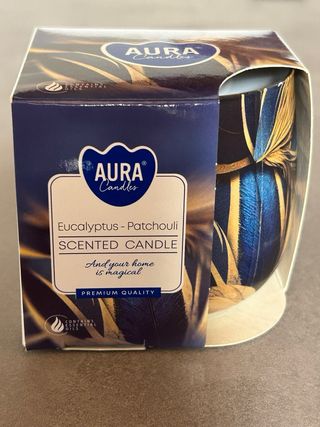 Candela  profumata "Eucalipto e patchouli"