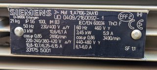 Motor Siemens 3Kw