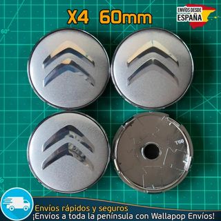 X4 Tapacubos Citroen 60mm Cubrebujes Tapas Llantas