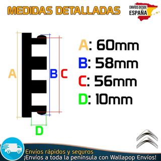 X4 Tapacubos Citroen 60mm Cubrebujes Tapas Llantas