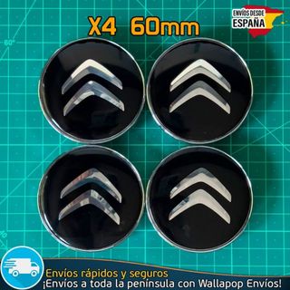 X4 Tapacubos Citroen 60mm Cubrebujes Tapas Llantas