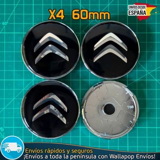 X4 Tapacubos Citroen 60mm Cubrebujes Tapas Llantas