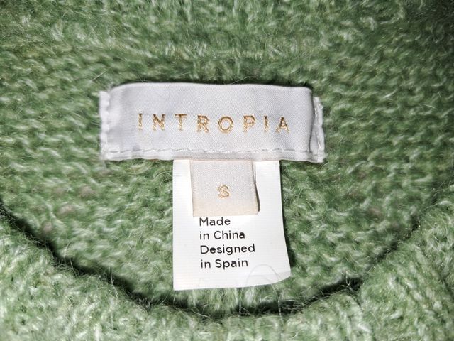 Jersey de lana verde hoja mujer