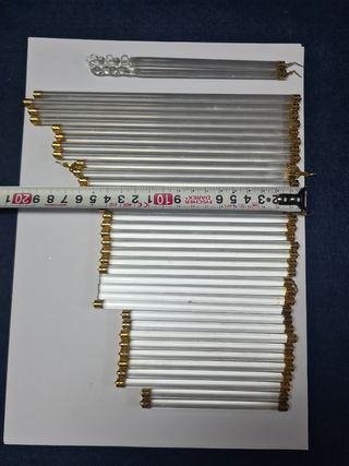 Cristales lampara araña alargados