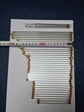 Cristales lampara araña alargados