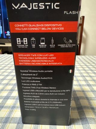 Cassa Speaker Wireless portatile.