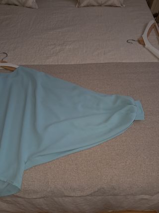 Top/blusa vestir mujer turquesa