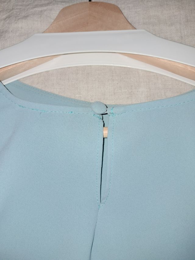 Top/blusa vestir mujer turquesa