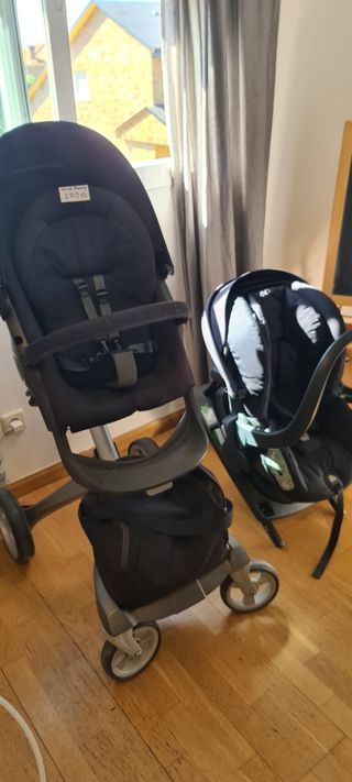 Carrito.  Silla bebé Stokke xplory azul