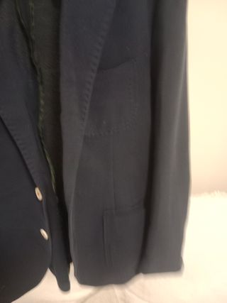 Americana spagnolo punto azul marino