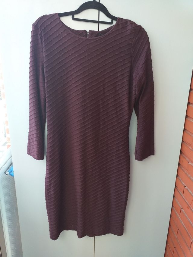 Vestido punto granate