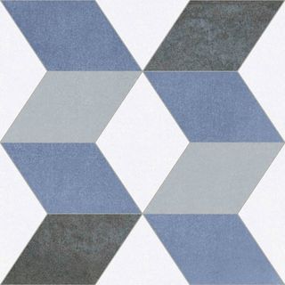 Azulejo 20x20 Azul rombos Porcelánico