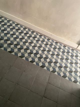 Azulejo 20x20 Azul rombos Porcelánico