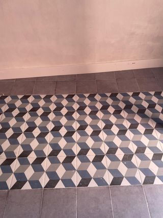 Azulejo 20x20 Azul rombos Porcelánico