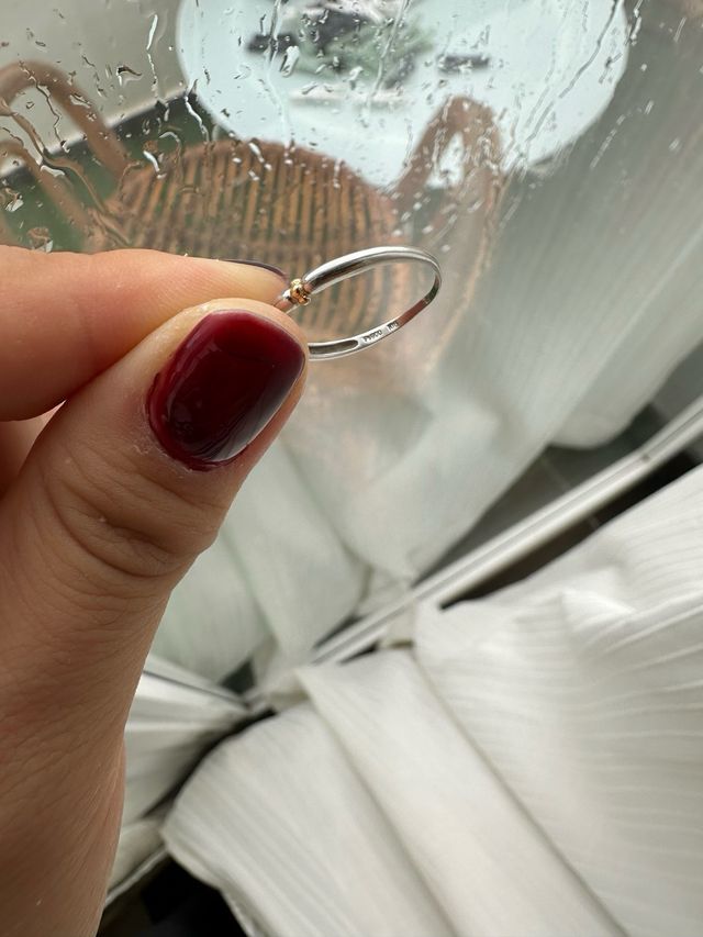 Anillo oro boanco y diamamte 15ct