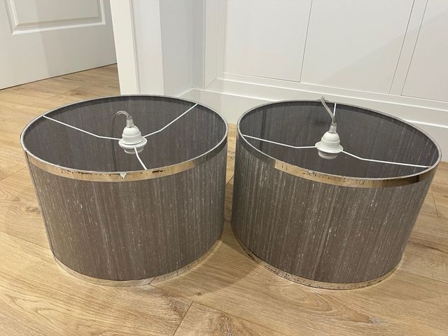 Juego de dos lámparas de techo gris