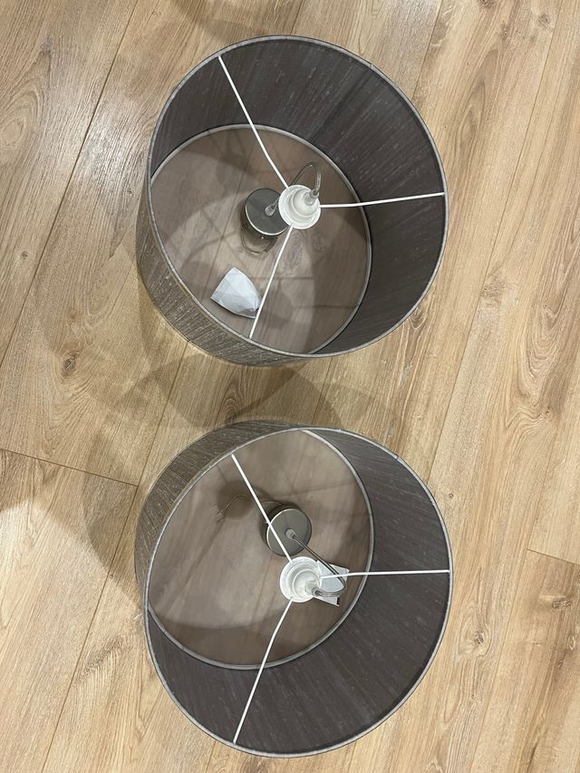 Juego de dos lámparas de techo gris