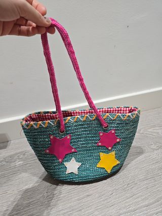 Bolsito de rafia niños