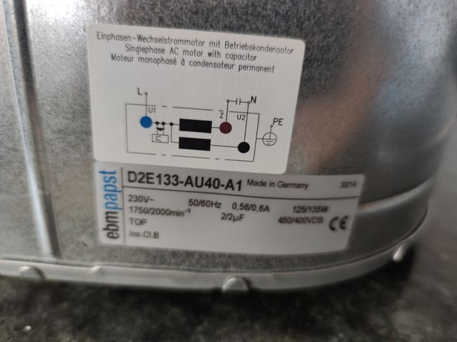 VENTILADOR EBMPAPST ESTUFA PELLET