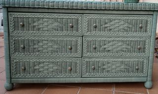 Dormitorio de Rattan auténtico