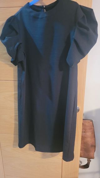 vestido manga corta y farol