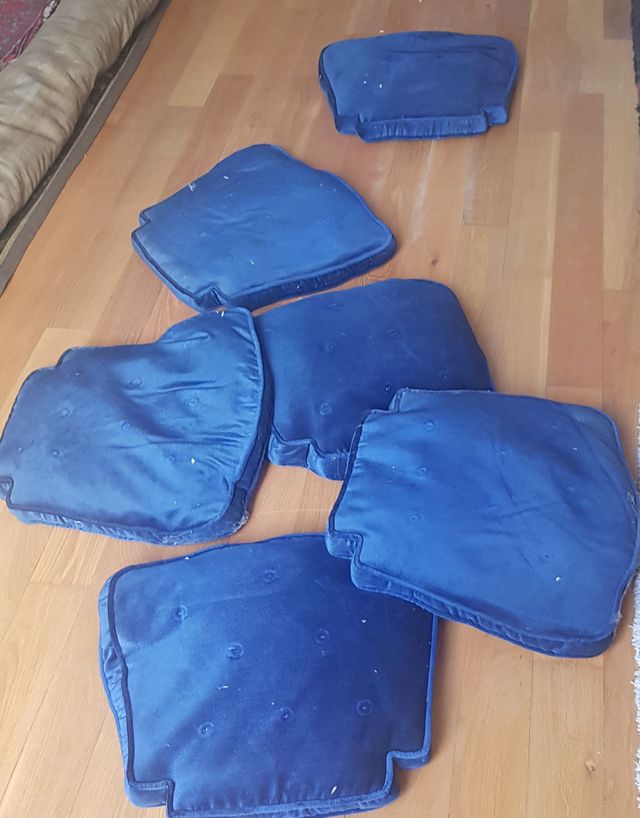 Conjunto almohadones azul