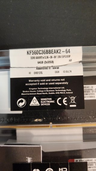 RAM Kingston Fury 2x32G, DDR5 6000MT/s