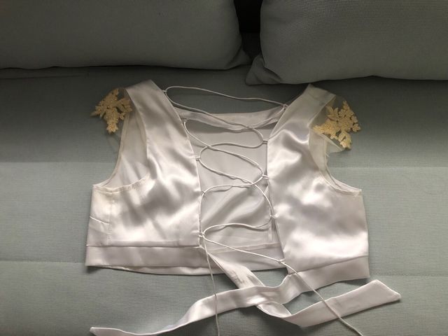 Traje danza oriental blanco talla 42/44