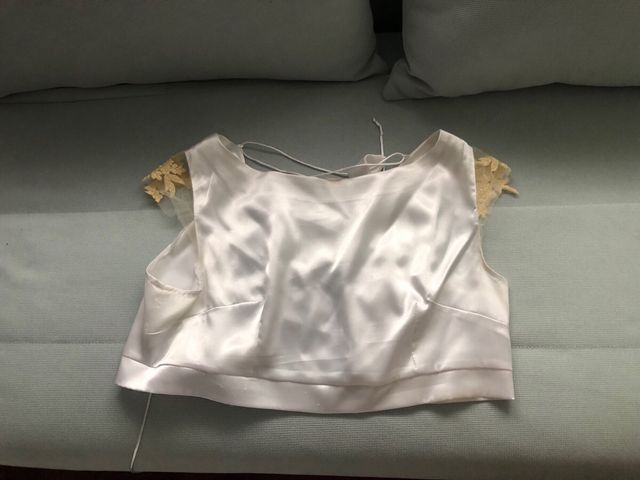 Traje danza oriental blanco talla 42/44