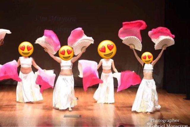 Traje danza oriental blanco talla 42/44