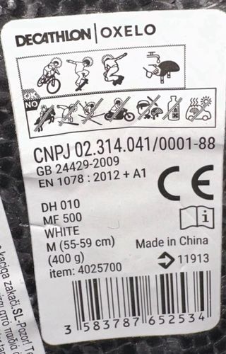 Casco Oxelo talla M (55-59 cm)