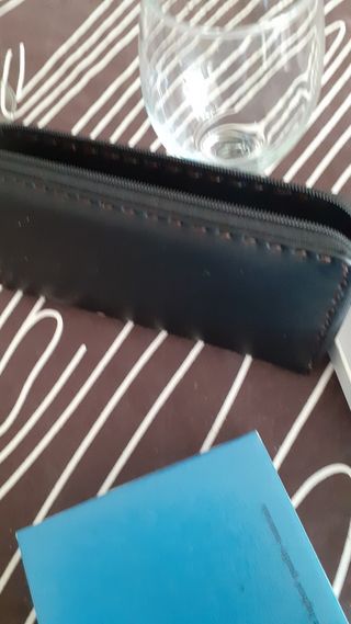 MONEDERO PIEL MUY ELEGANTE NEGRO 