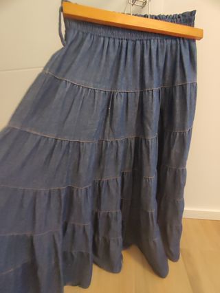 Falda larga vaquera