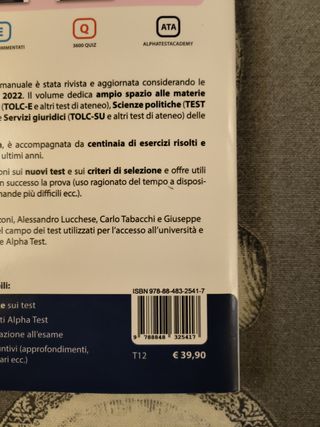 Alpha Test ECONOMIA (manuale di preparazione)