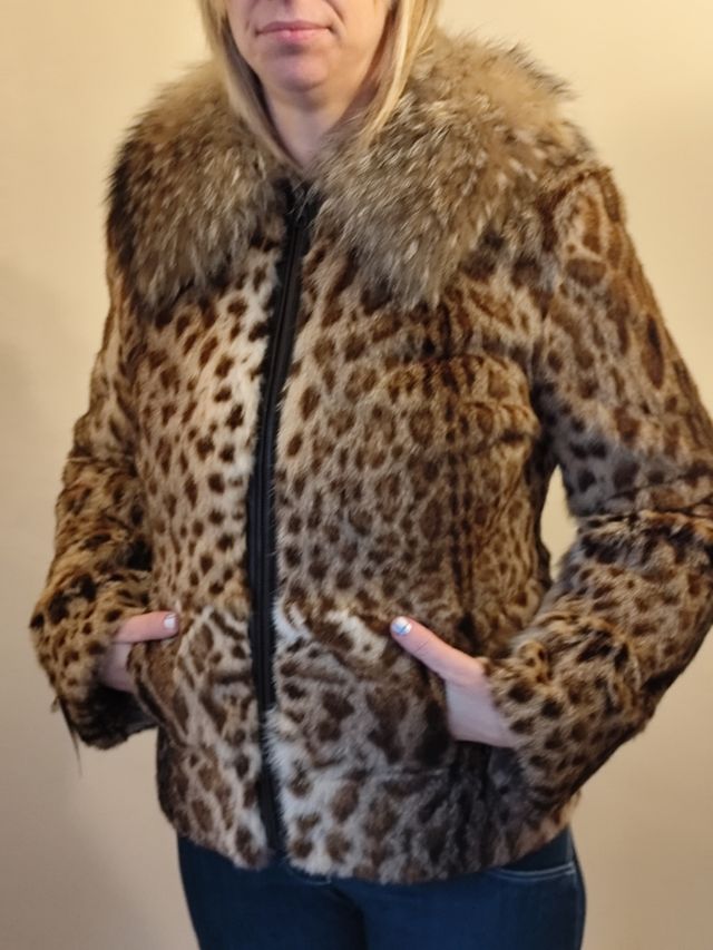 Giacca Lipi Cat bordata pelle NUOVA