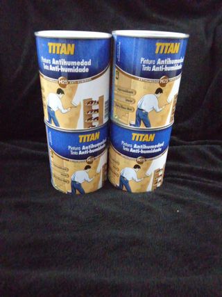 Lote pintura anti humedad 4 botes de 750ml blanco 