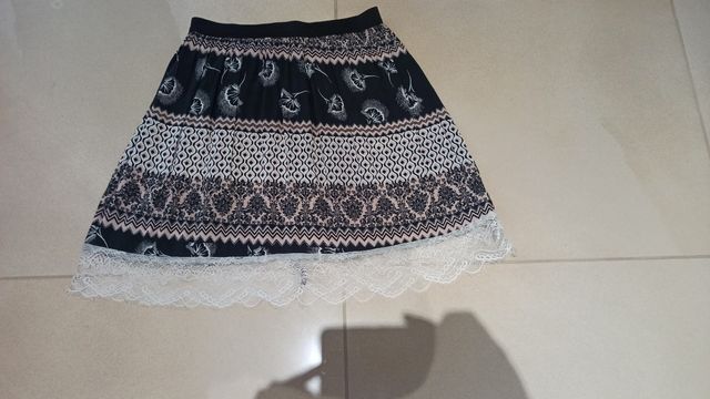 Gonna Tezenis fantasia con pizzo