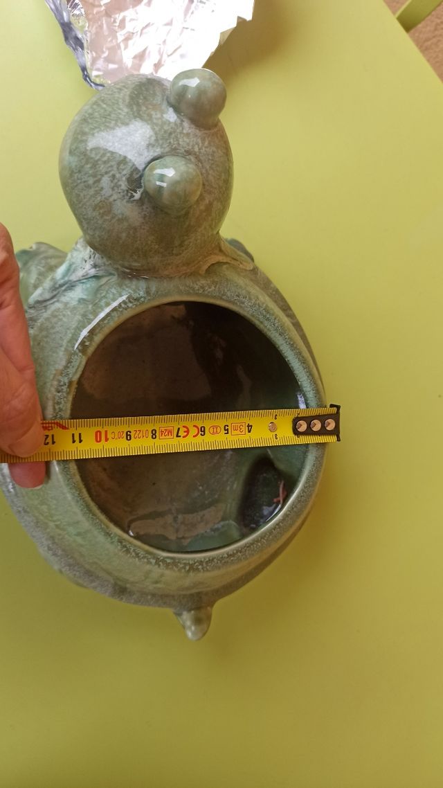 Sottovaso a forma di tartaruga ceramica