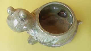 Sottovaso a forma di tartaruga ceramica