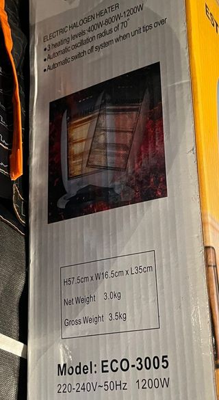 Estufa halógena nueva