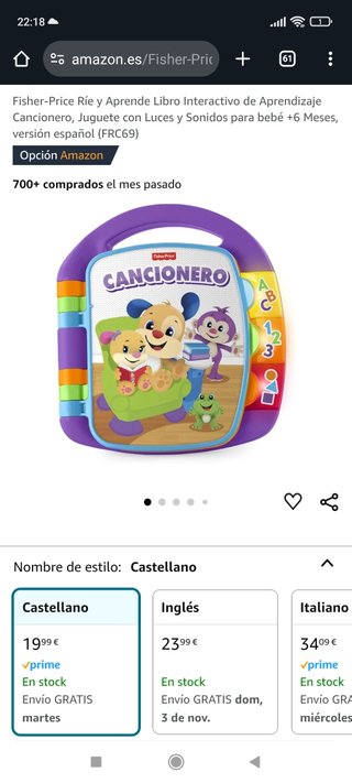 Cuento Fisher Price canciones infantil