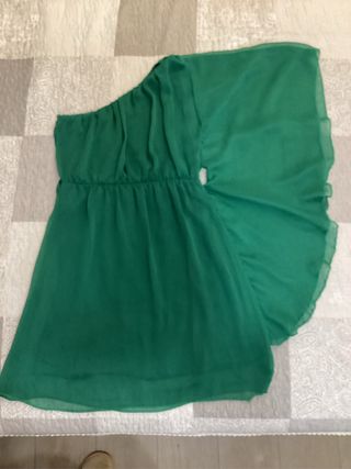 Vestido verde sin manga