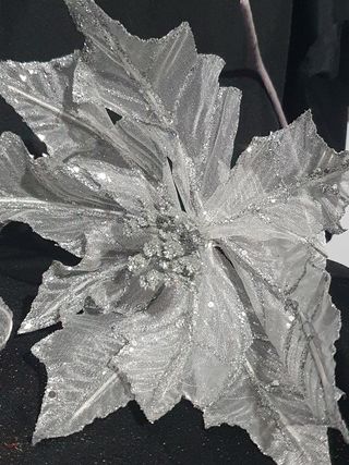 Addobbi Natale bianco e argento 33 pezzi